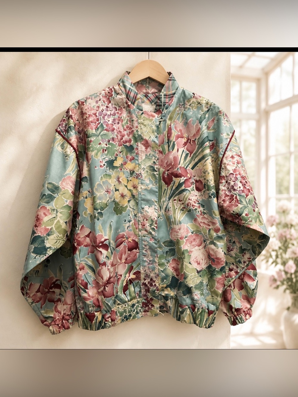Marcia size small floral bomber jacket